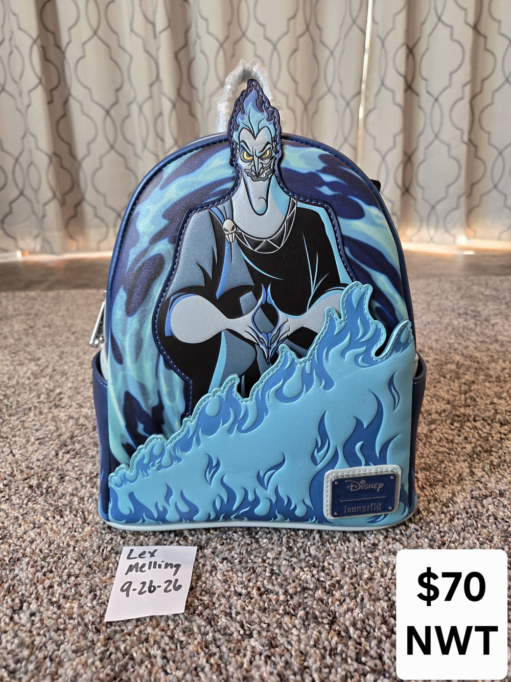 Disney Loungefly Hades Blue Mini Backpack